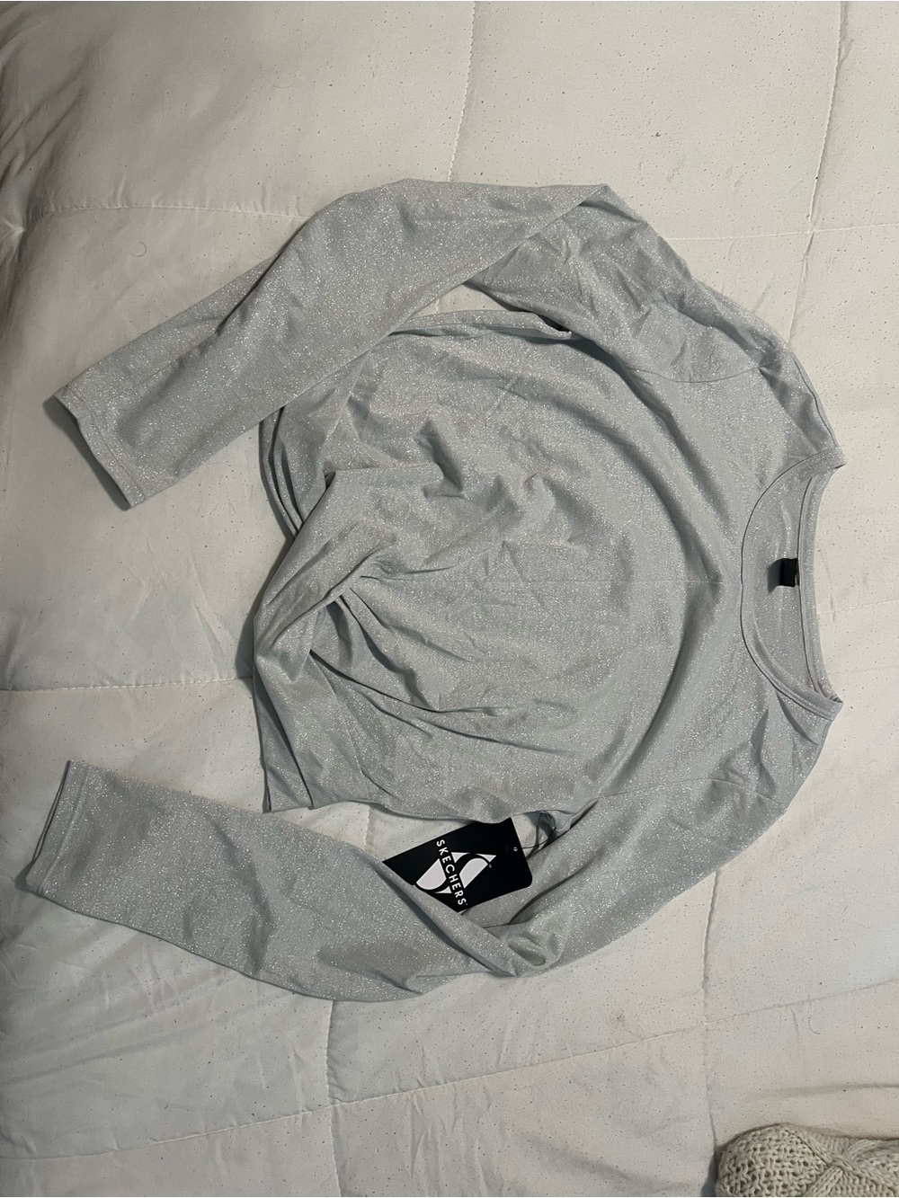 Sketchers Sparkle Long Sleeve Top - Light Silver